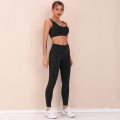 Ladies Workout Set Fitness Clothing 2 Pcs Knotted Yoga Wear Conjunto Deportivo Bodybuilding Bow Women Active Sets